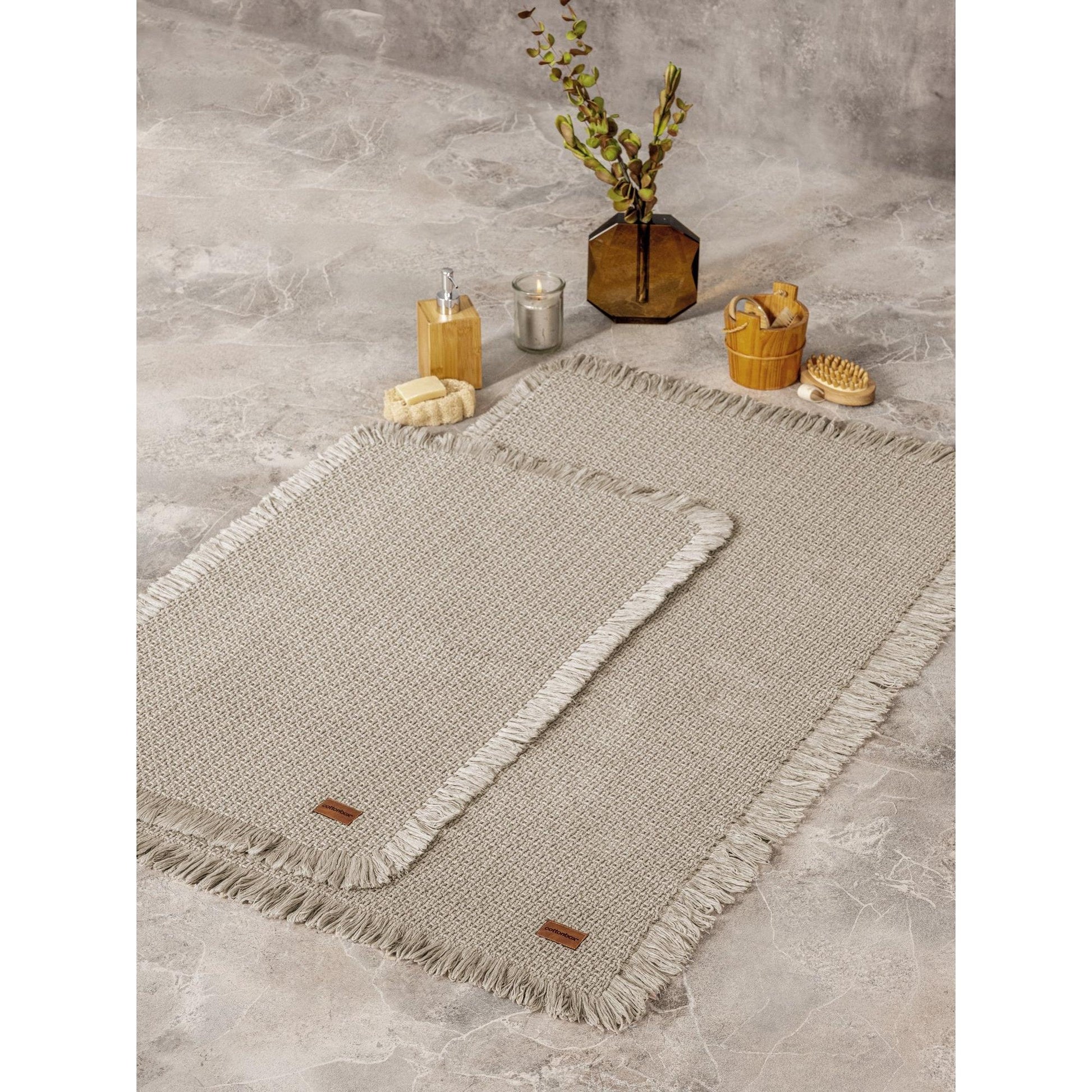 Kupaonski prostirač Postavi (2 kom) Bath Rug - Bež | AG-vitahome.hr