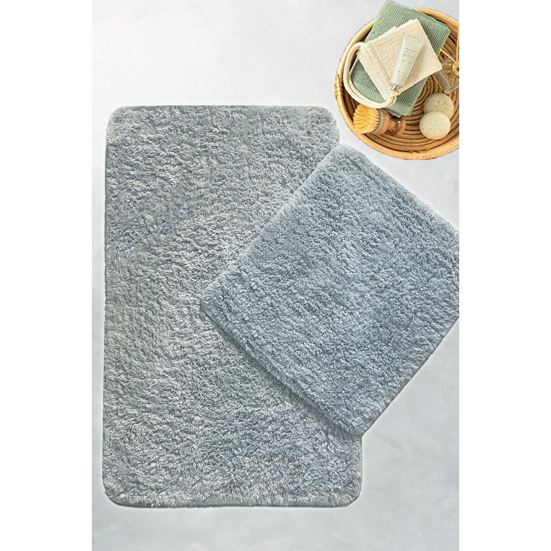 Kupaonski prostirač Postavi (2 kom) Cotton Basic - Siva | AG-vitahome.hr