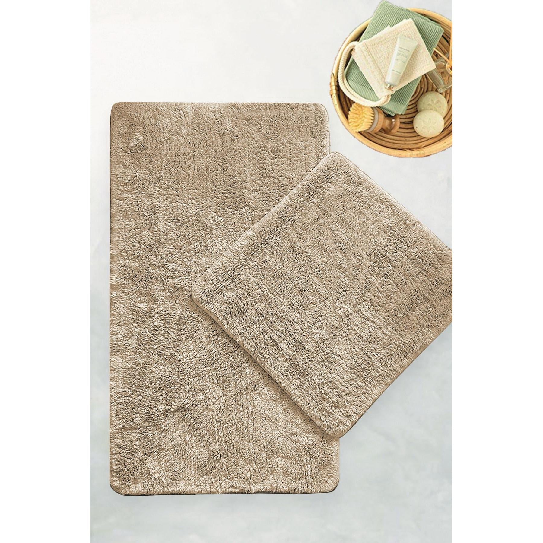 Kupaonski prostirač Postavi (2 kom) Cotton Basic - Stone | AG-vitahome.hr