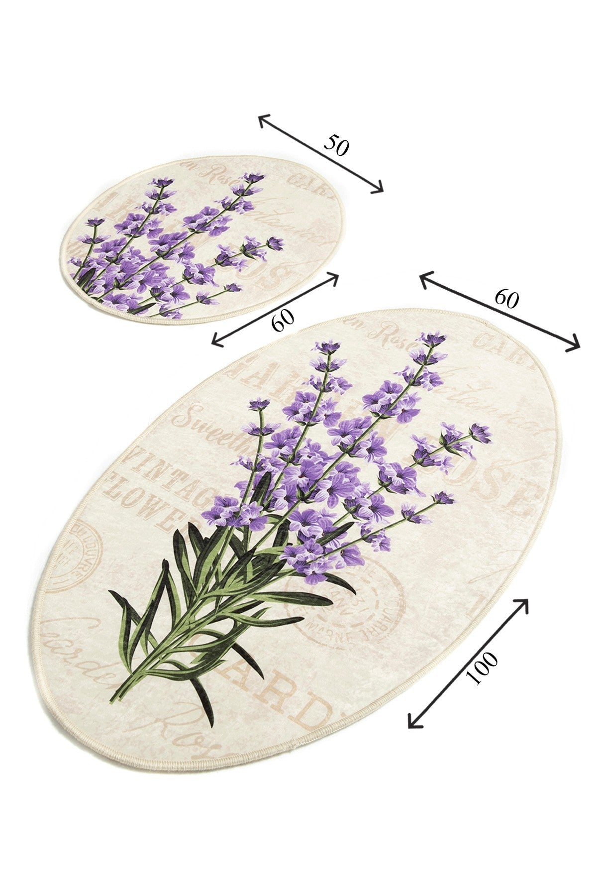 Kupaonski prostirač Postavi (2 kom) Lavender Djt | AG-vitahome.hr
