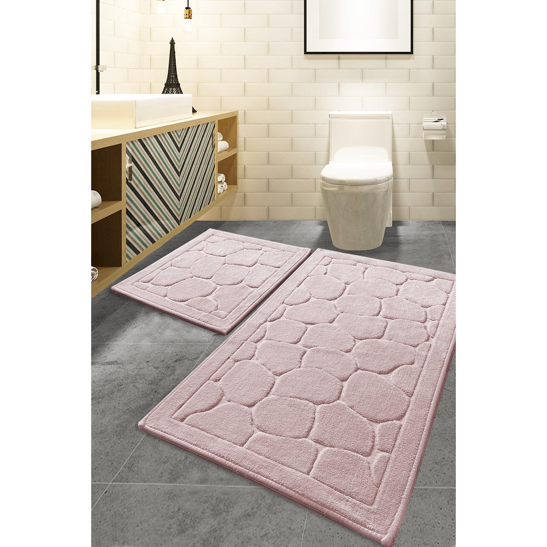 Kupaonski prostirač Postavi (2 kom) Lino - Powder | AG-vitahome.hr