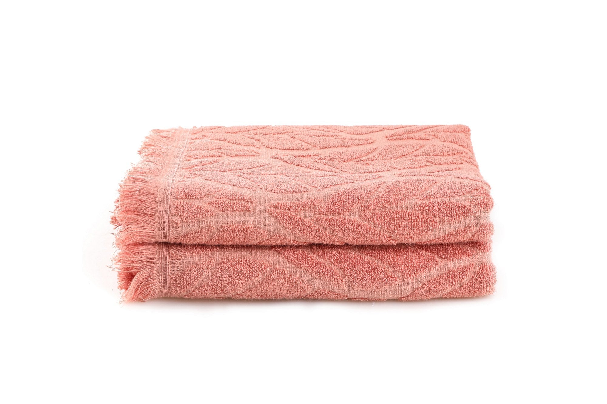 Kupaonski ručnik Postavi (2 kom) Leaf - Salmon | AG-vitahome.hr