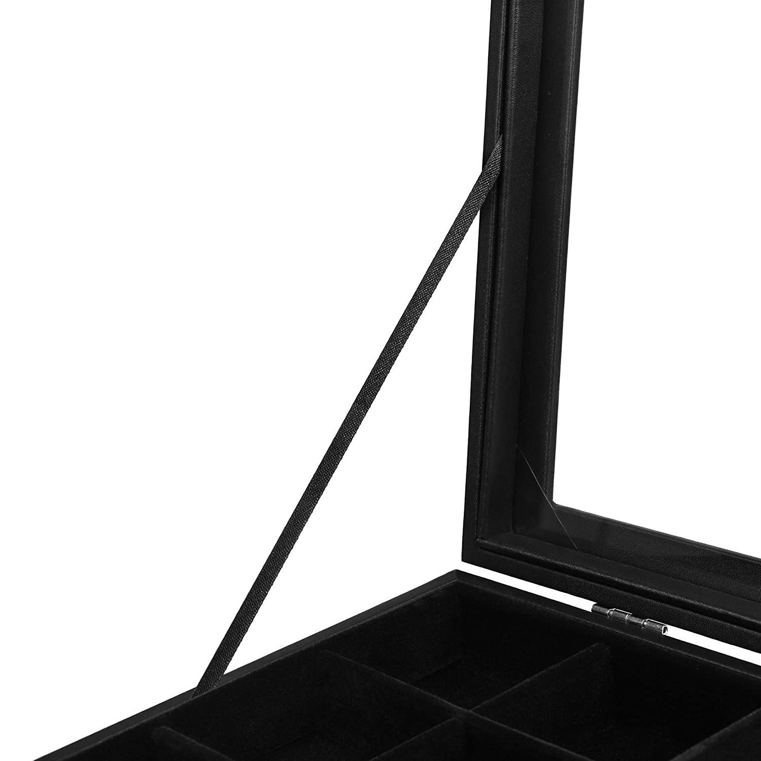 Kutija za nakit s 24 pretinca, vitrina za prstenje, 35 x 24 x 4,3 cm, crna | SONGMICS-vitahome.hr