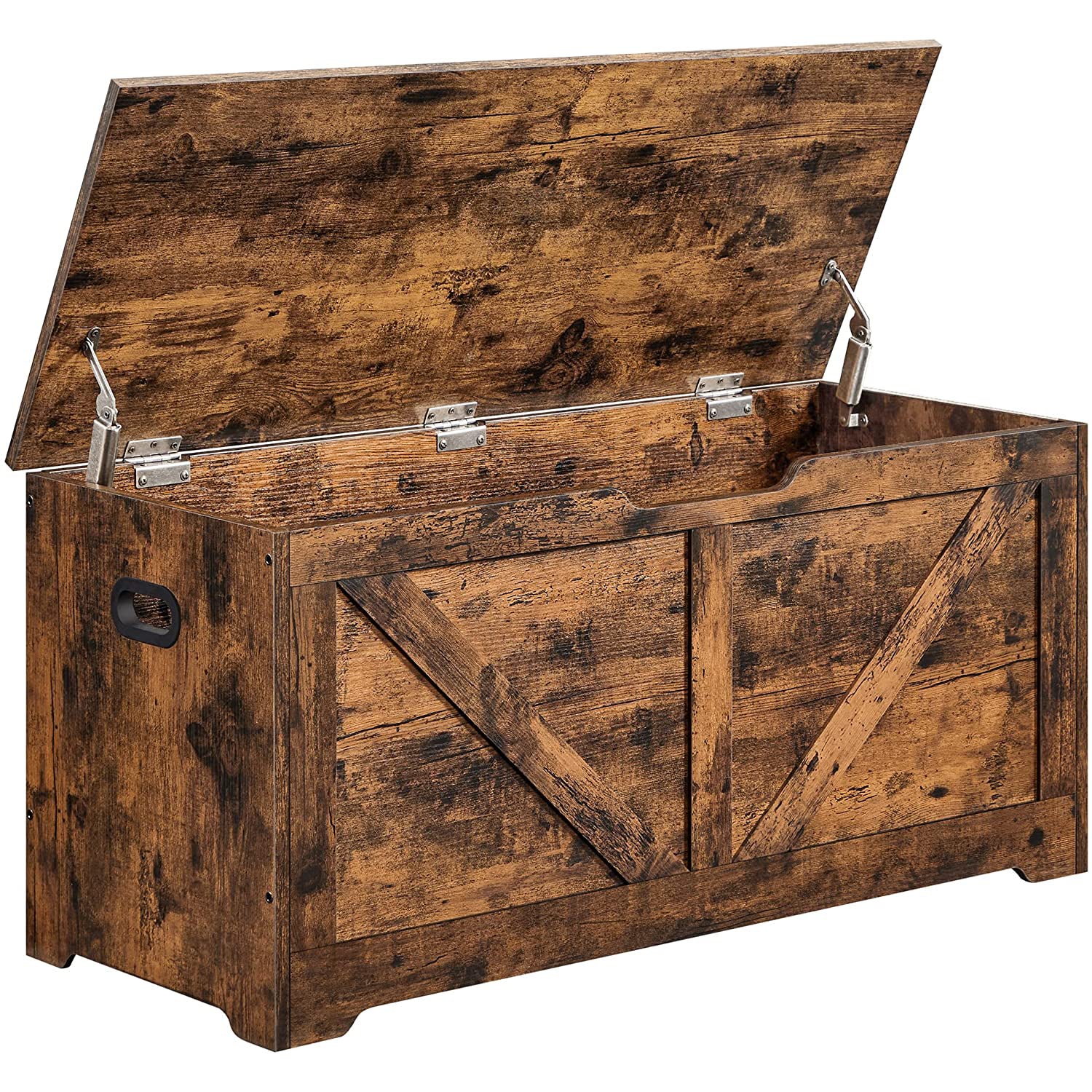 Kutija za odlaganje, kutija za sjedenje 100 x 46 x 40 cm rustikalno smeđa | Vasagle-vitahome.hr
