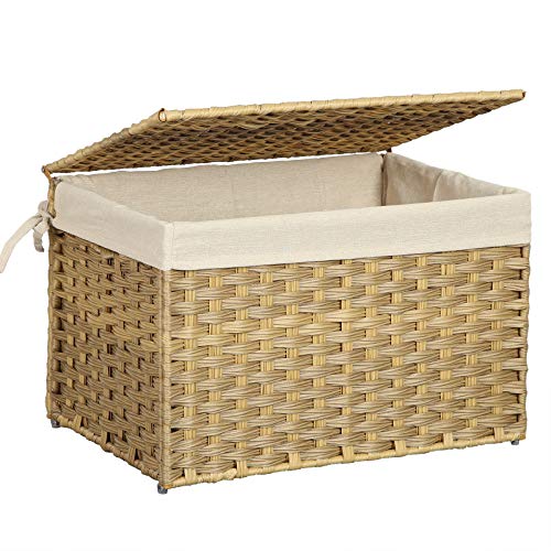 Kutija za pohranu u rattan stilu, 55,5 x 34 x 34 cm, prirodna boje | SONGMICS-vitahome.hr