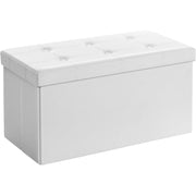 Kutija za sjedenje, sjedalo, kutija za odlaganje, 76 cm umjetna koža bijela | SONGMICS-vitahome.hr