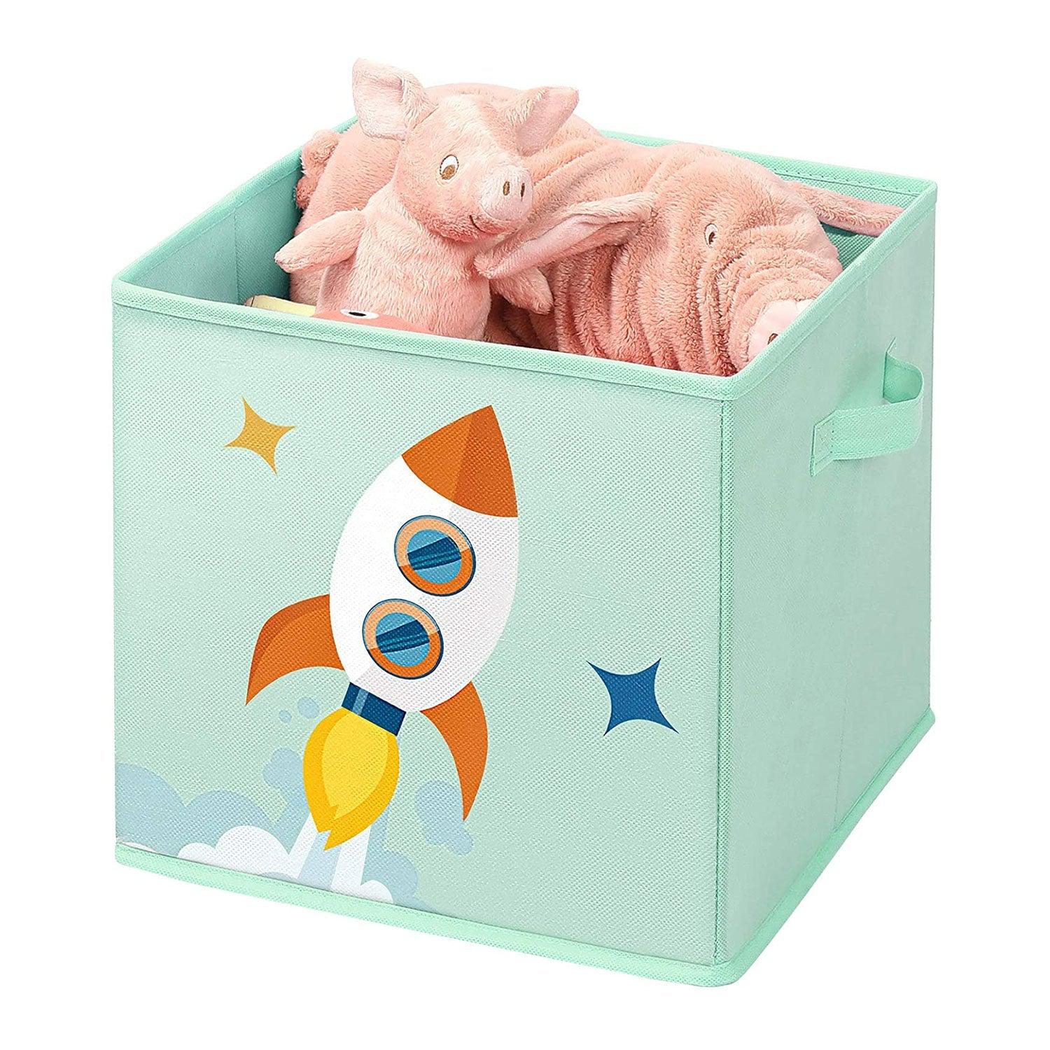 kutije za pohranu set od 3, kutije za organizatore igre 30 x 30 x 30 cm, zelene | SONGMICS-vitahome.hr