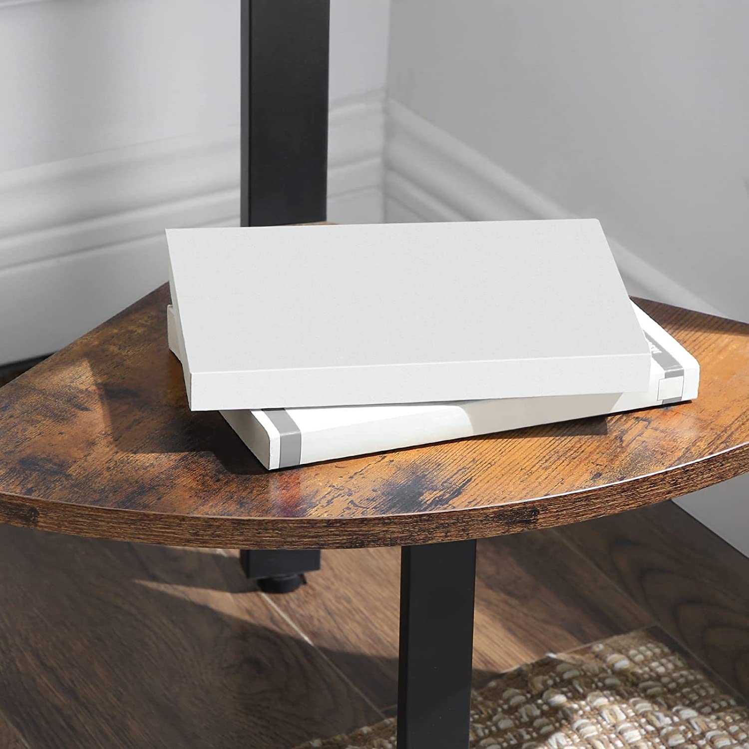 Kutna polica, polica za knjige s 5 etaža, 34,2 x 34,2 x 158,8 cm, smeđe boje | VASAGLE-VASAGLE-Vita Home