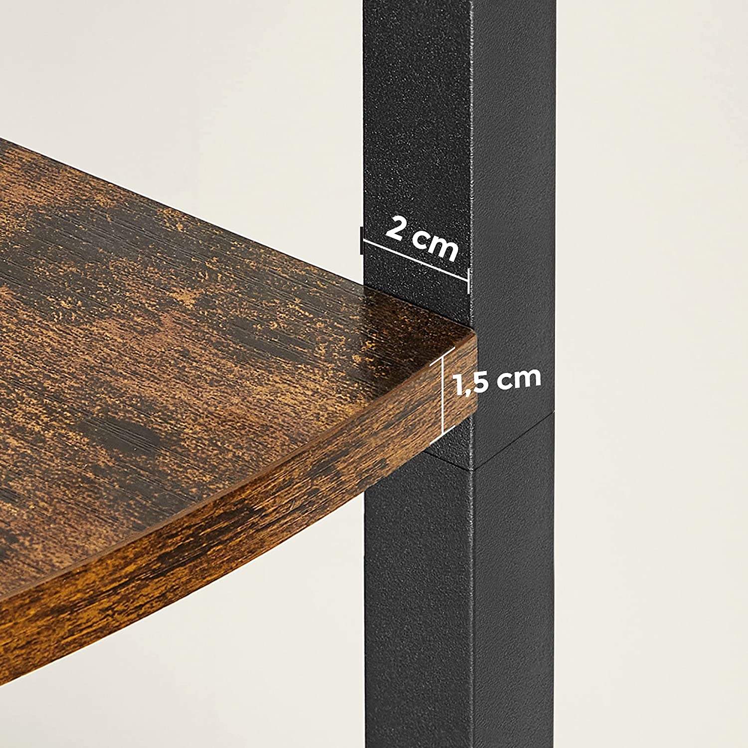 Kutna polica s 5 razina, industrijski stil, 30 x 129,5 x 30 cm | VASAGLE-vitahome.hr