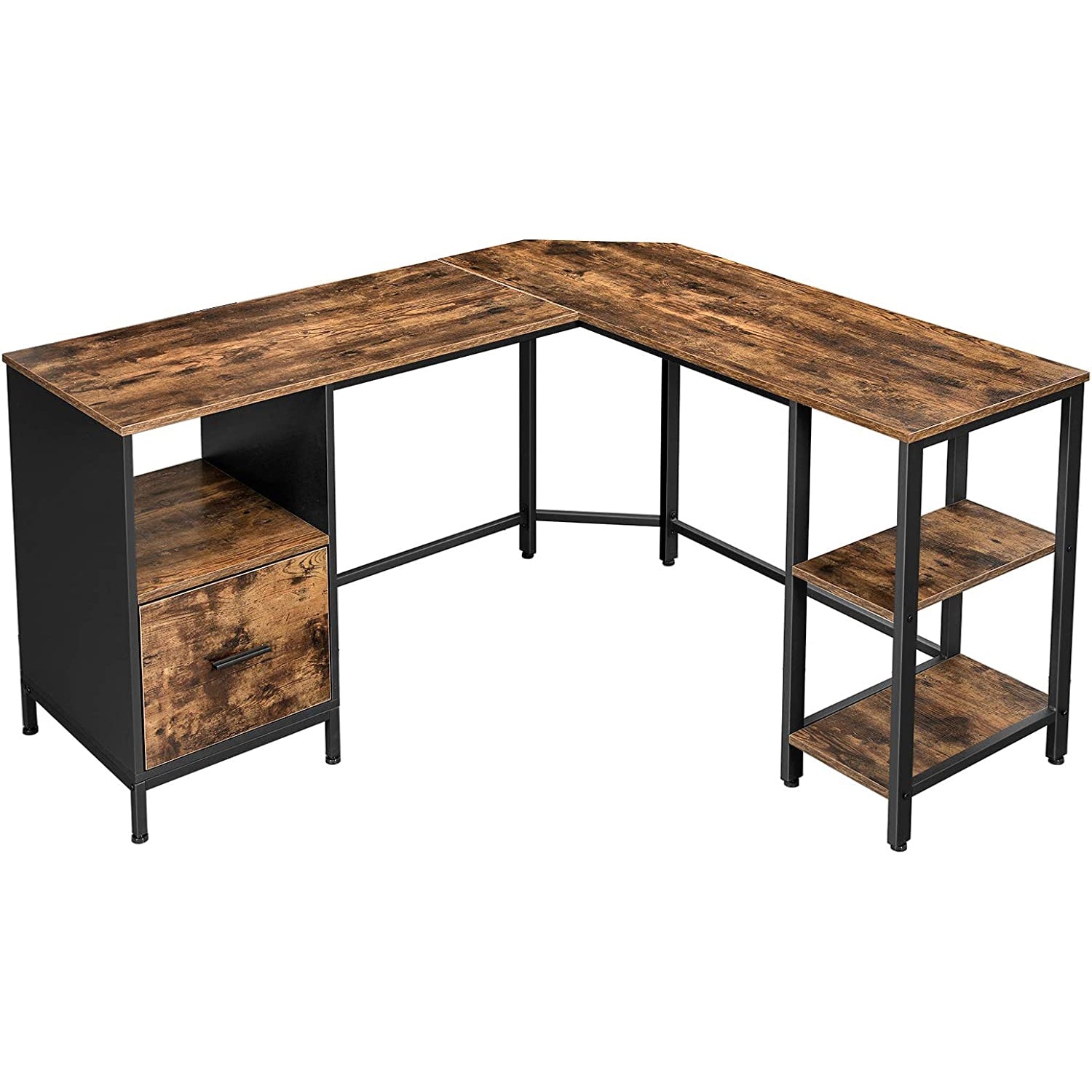 kutni stol, računalni stol u obliku slova L 137 x 150 x 75 cm | Vasagle-vitahome.hr