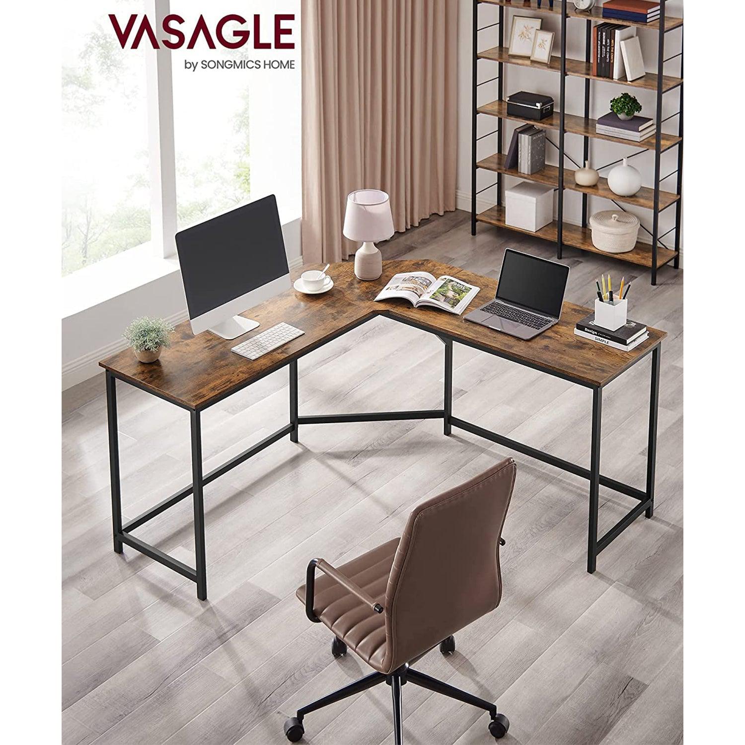 Kutni stol, računalni stol u obliku slova L, uredski stol 149 x 149 x 75 cm | VASAGLE-vitahome.hr