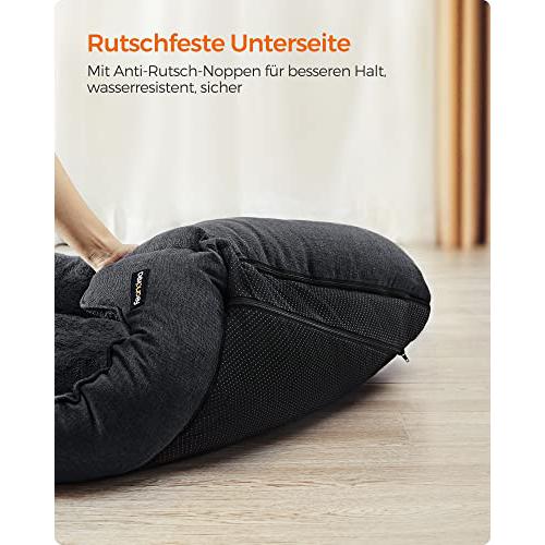 Kutyaágy, kisállatágy mosható huzattal, M-es, sötétszürke-FEANDREA-Vita Home