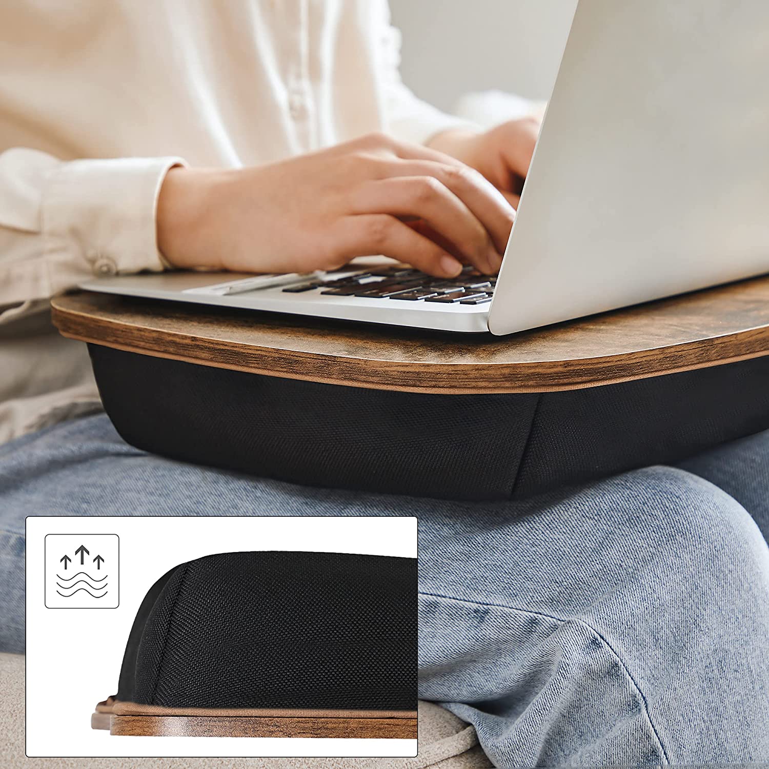 Laptop jastuk za krevet, Laptop klupa 40 x 32 x 8 cm | SONGMICS-vitahome.hr