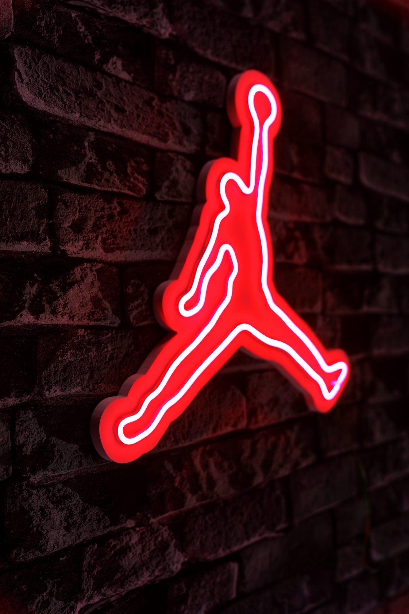 lastična zidna dekoracija s LED rasvjetom, Basketball - Red | AG-vitahome.hr