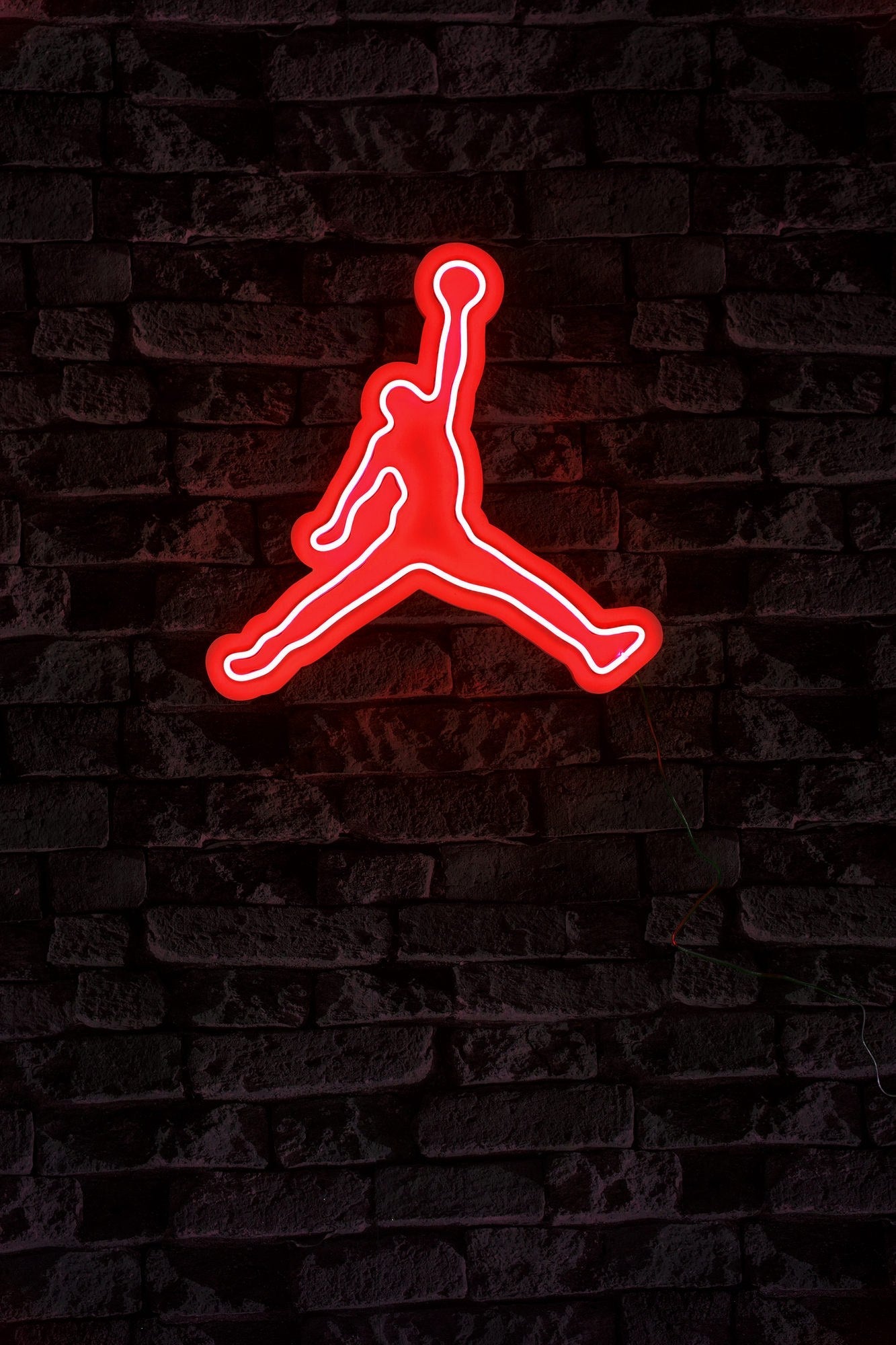 lastična zidna dekoracija s LED rasvjetom, Basketball - Red | AG-vitahome.hr