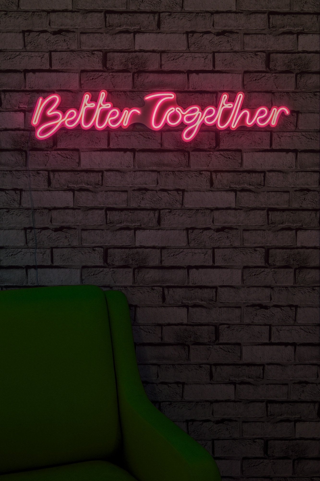lastična zidna dekoracija s LED rasvjetom, Better Together - Pink | AG-vitahome.hr