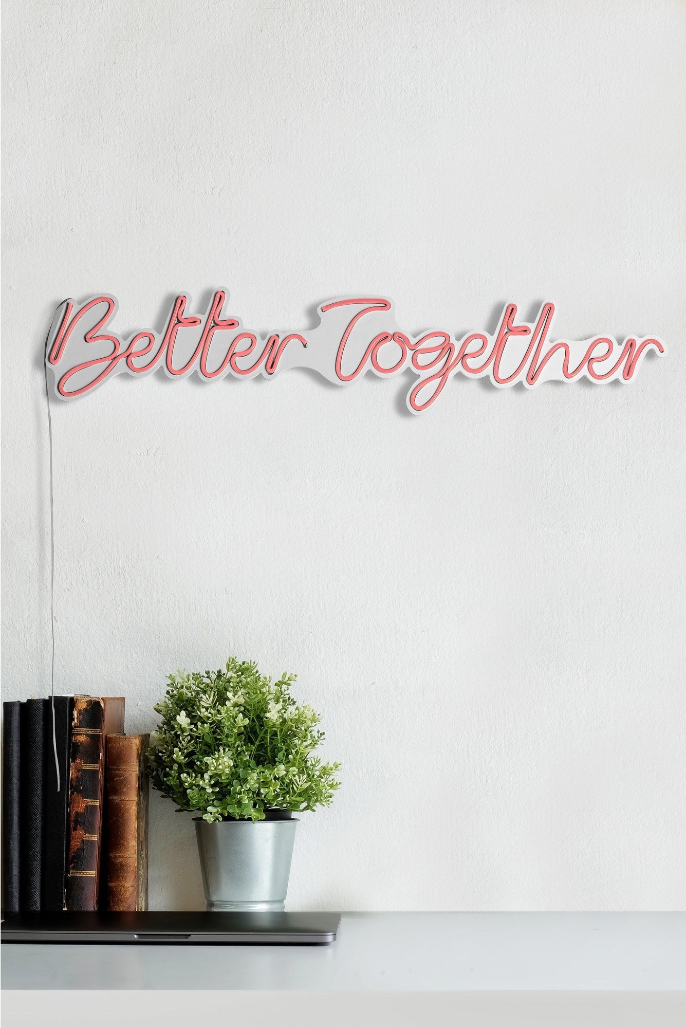 lastična zidna dekoracija s LED rasvjetom, Better Together - Pink | AG-vitahome.hr