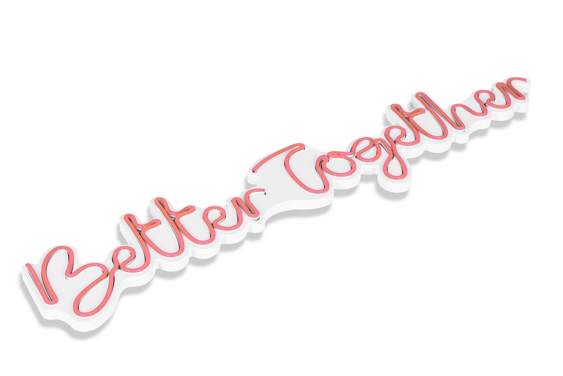 lastična zidna dekoracija s LED rasvjetom, Better Together - Pink | AG-vitahome.hr