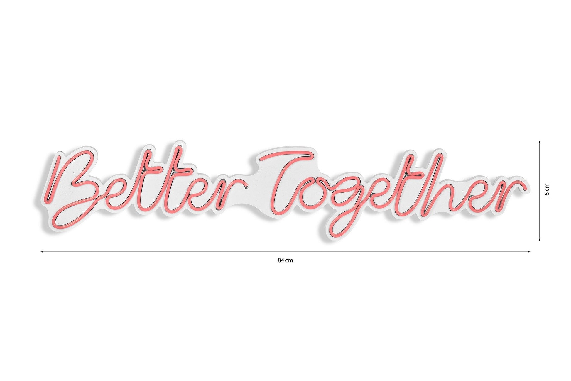 lastična zidna dekoracija s LED rasvjetom, Better Together - Pink | AG-vitahome.hr