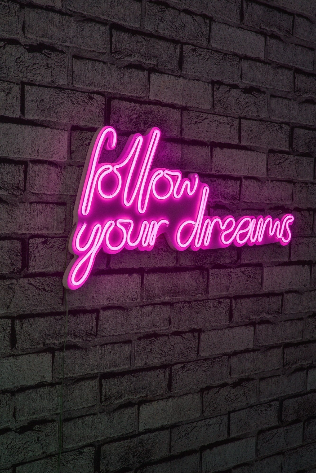lastična zidna dekoracija s LED rasvjetom, Follow Your Dreams - Pink | AG-vitahome.hr