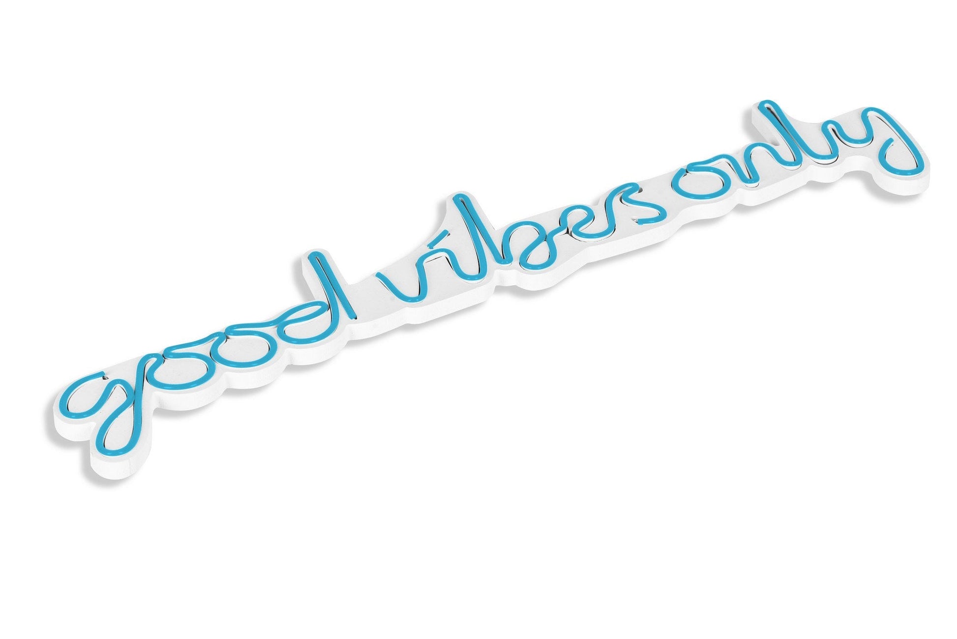 lastična zidna dekoracija s LED rasvjetom, Good Vibes Only - Blue | AG-vitahome.hr