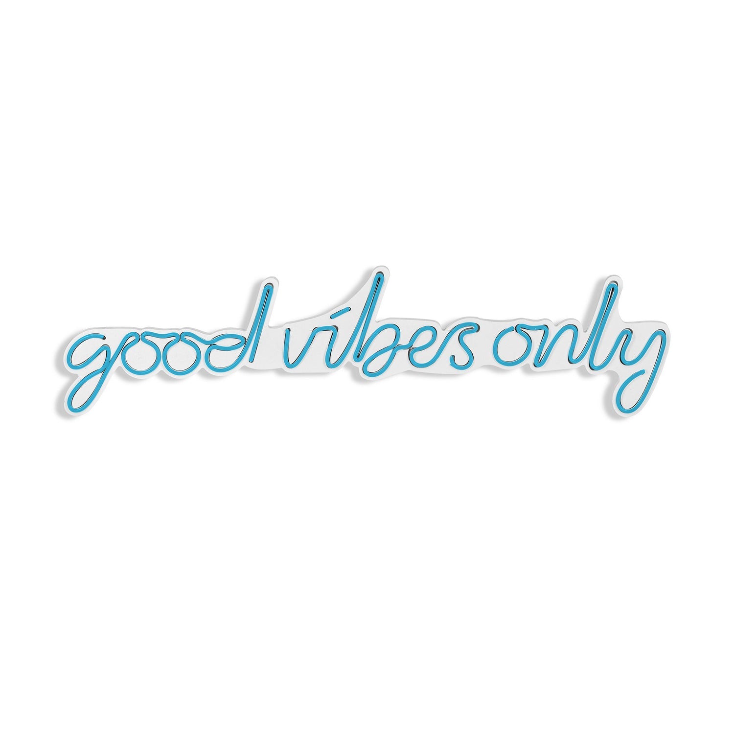 lastična zidna dekoracija s LED rasvjetom, Good Vibes Only - Blue | AG-vitahome.hr
