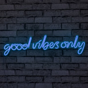 lastična zidna dekoracija s LED rasvjetom, Good Vibes Only - Blue | AG-vitahome.hr