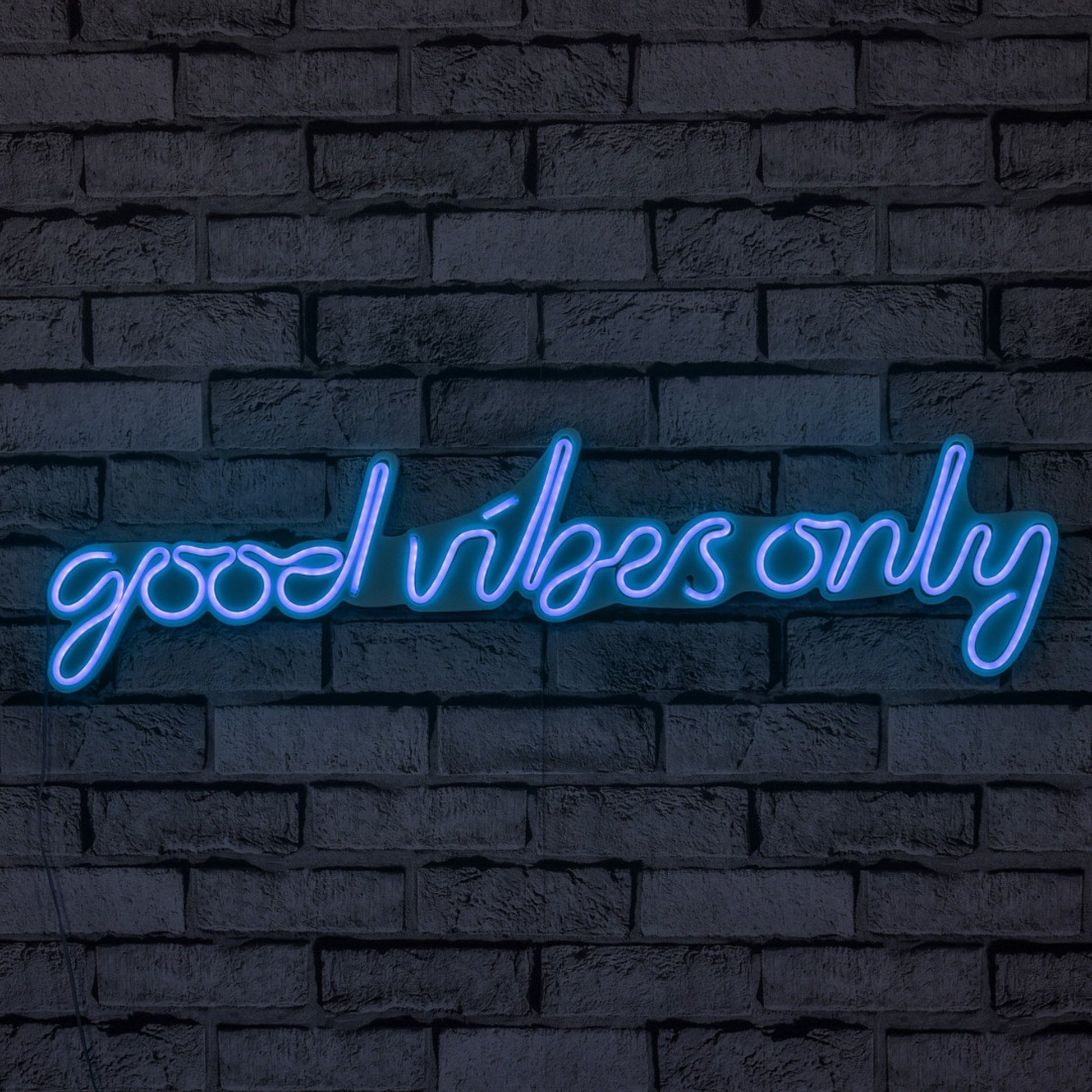 lastična zidna dekoracija s LED rasvjetom, Good Vibes Only - Blue | AG-vitahome.hr