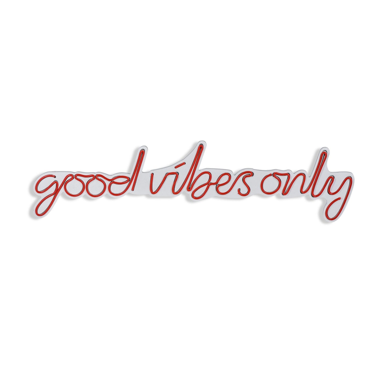 lastična zidna dekoracija s LED rasvjetom, Good Vibes Only - Red | AG-vitahome.hr