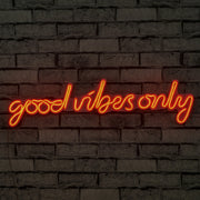 lastična zidna dekoracija s LED rasvjetom, Good Vibes Only - Red | AG-vitahome.hr
