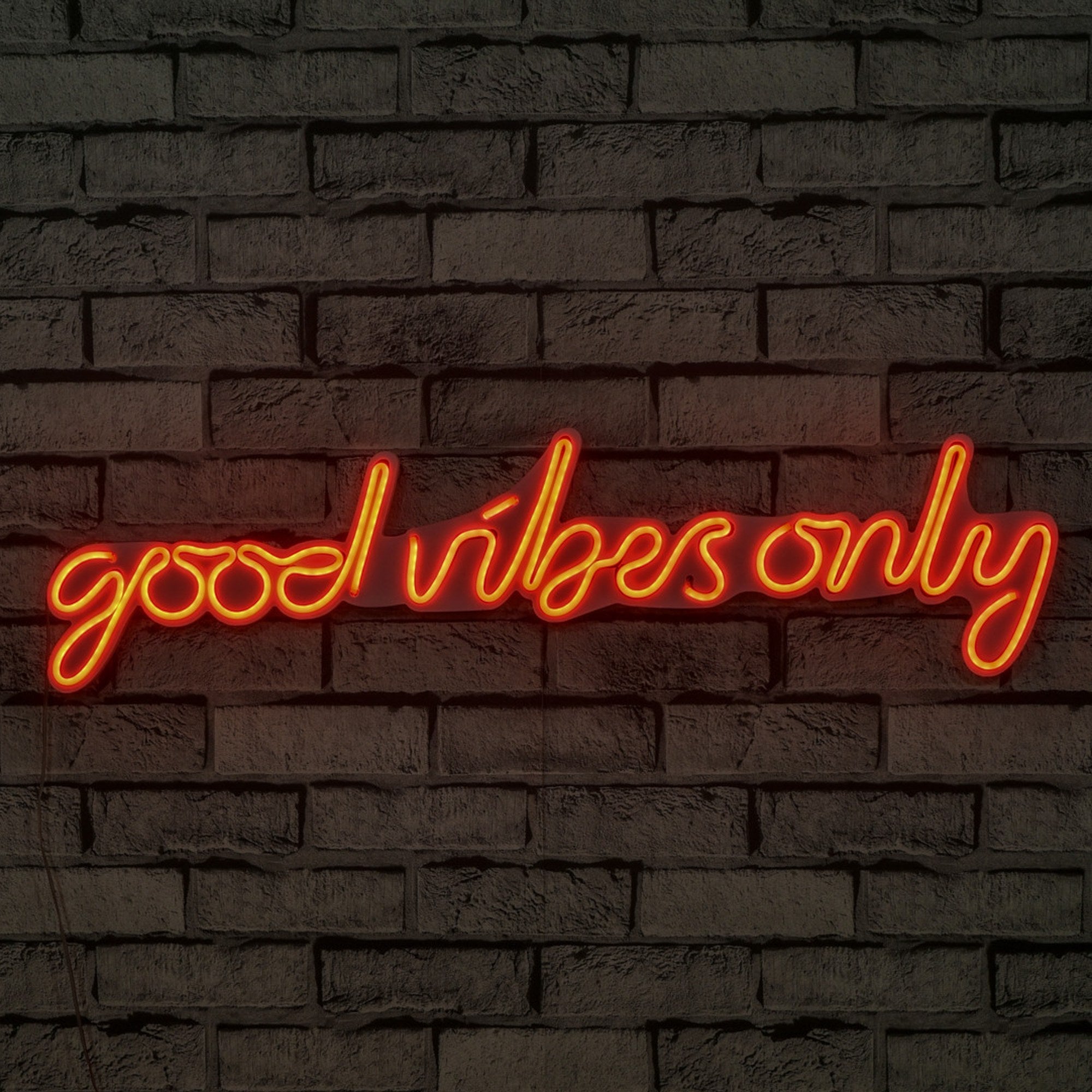 lastična zidna dekoracija s LED rasvjetom, Good Vibes Only - Red | AG-vitahome.hr