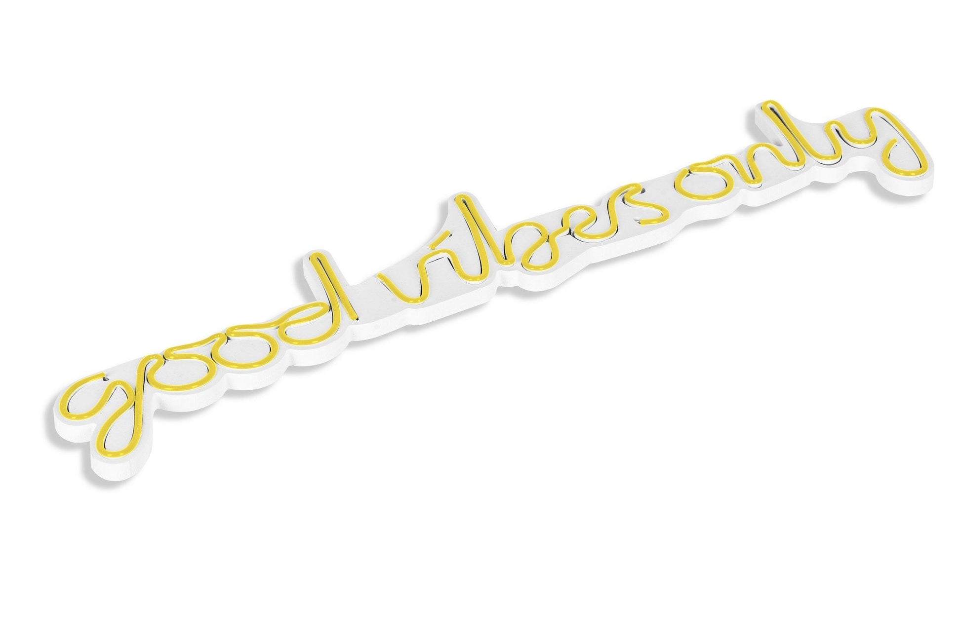 lastična zidna dekoracija s LED rasvjetom, Good Vibes Only - Yellow | AG-vitahome.hr