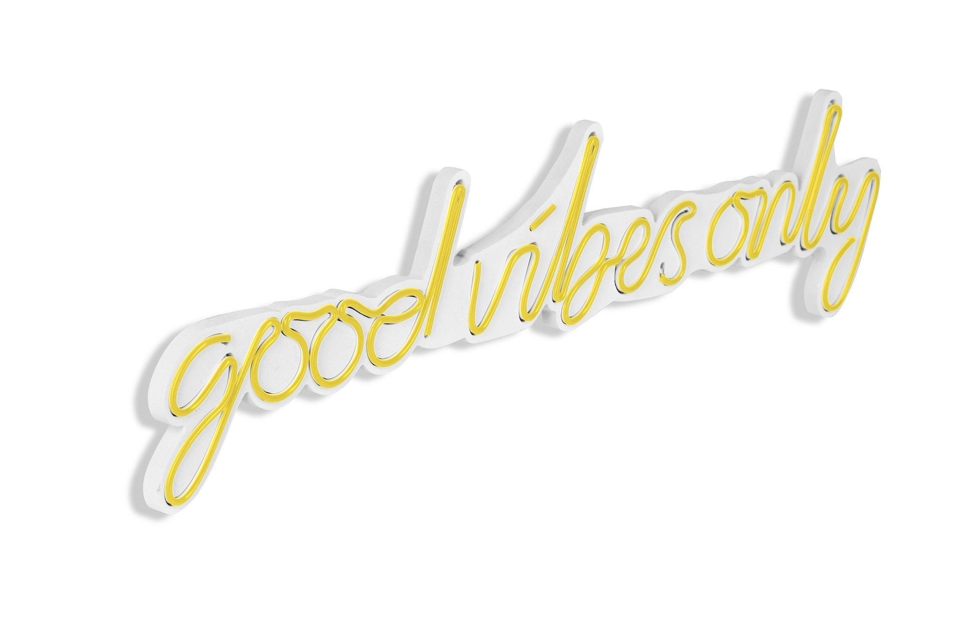 lastična zidna dekoracija s LED rasvjetom, Good Vibes Only - Yellow | AG-vitahome.hr