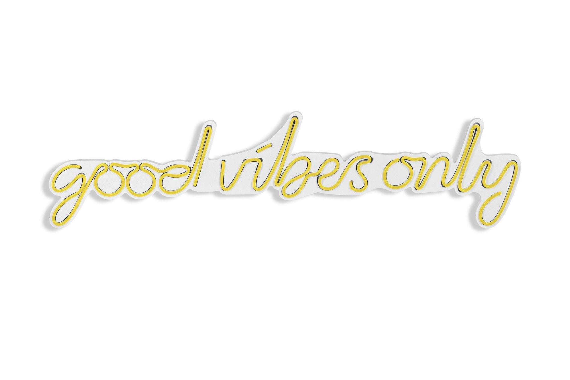 lastična zidna dekoracija s LED rasvjetom, Good Vibes Only - Yellow | AG-vitahome.hr