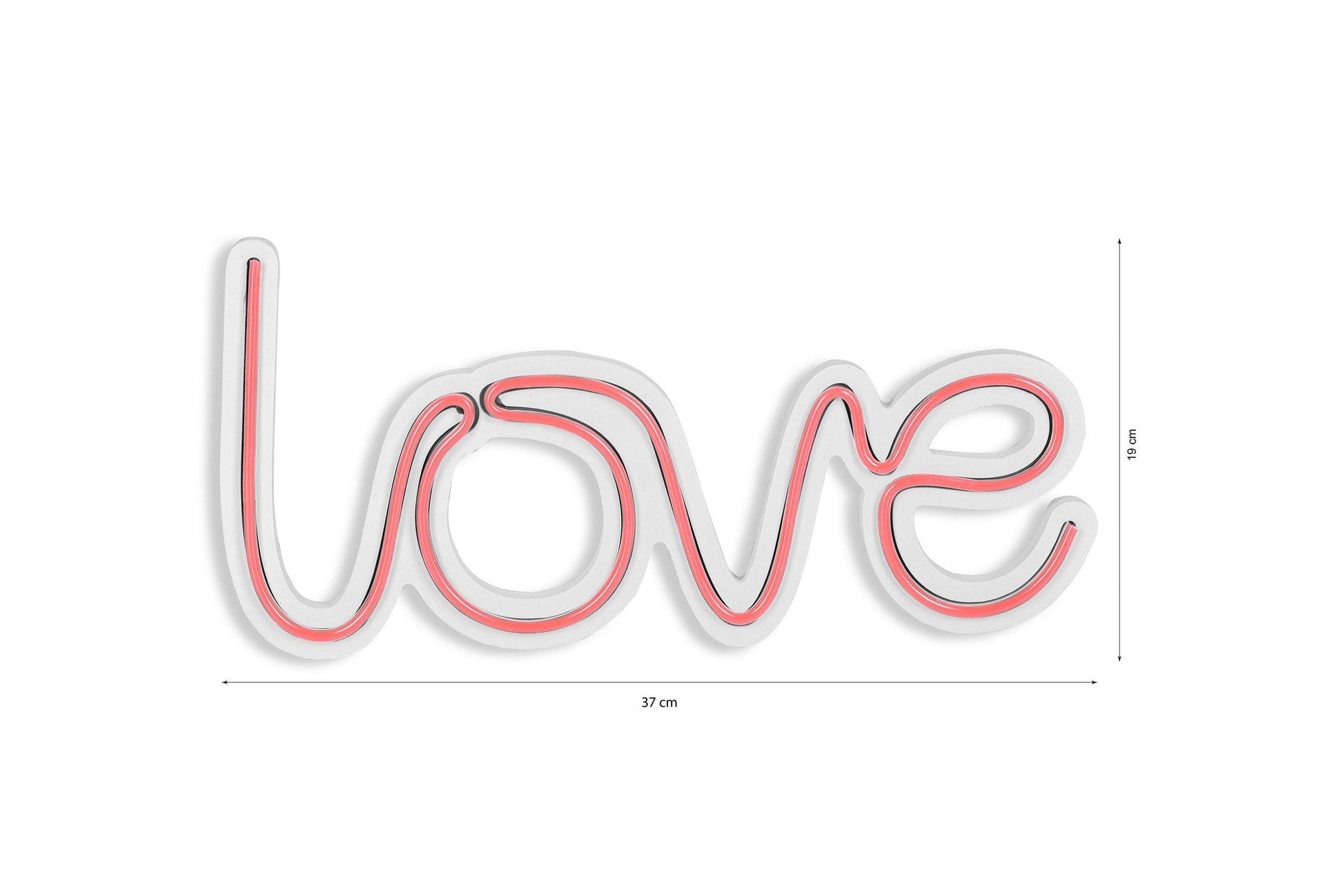 lastična zidna dekoracija s LED rasvjetom, Love - Pink | AG-vitahome.hr