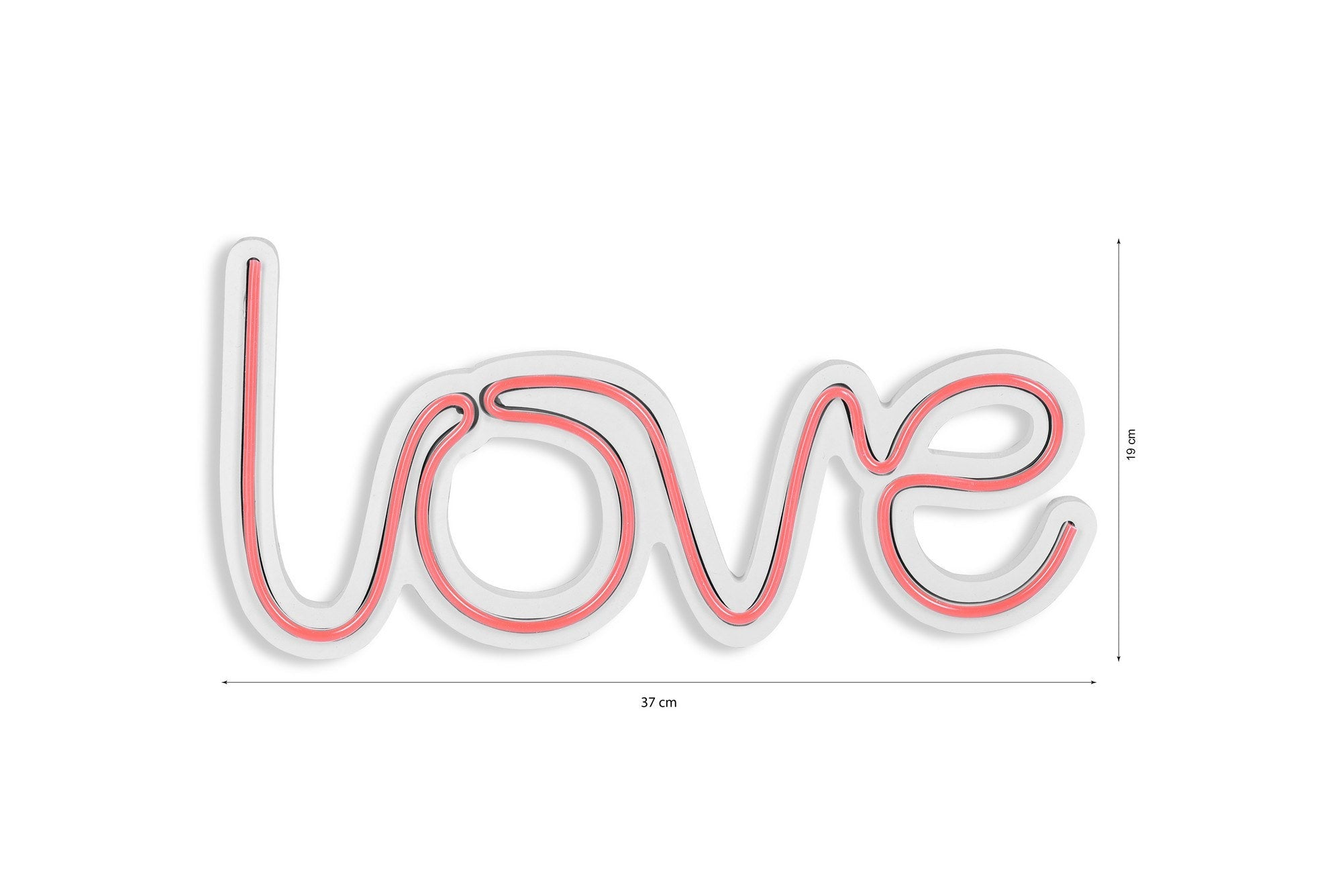 lastična zidna dekoracija s LED rasvjetom, Love - Pink | AG-vitahome.hr