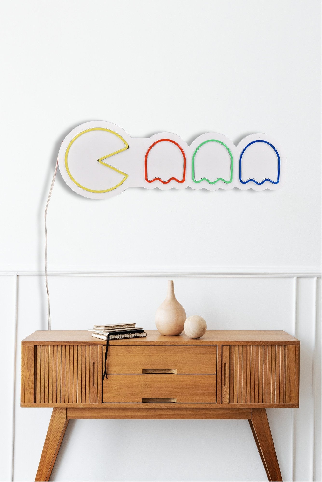 lastična zidna dekoracija s LED rasvjetom, Pacman - Multicolor | AG-vitahome.hr