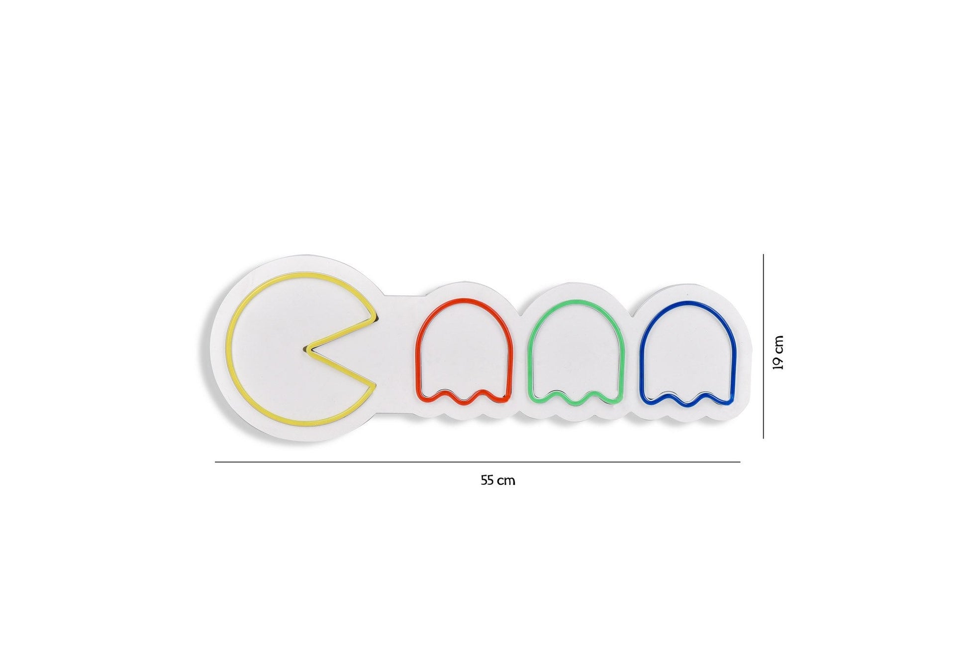 lastična zidna dekoracija s LED rasvjetom, Pacman - Multicolor | AG-vitahome.hr