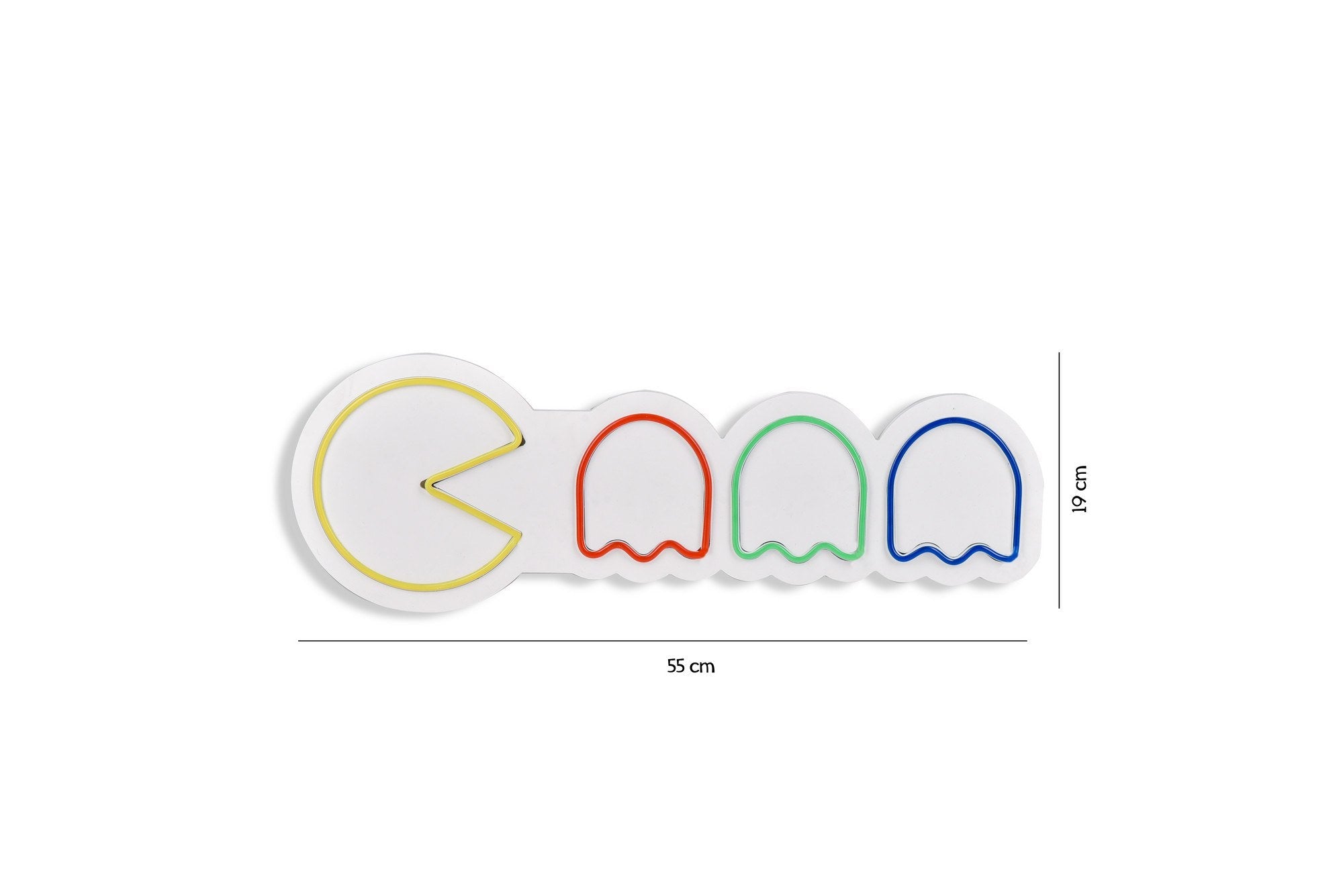 lastična zidna dekoracija s LED rasvjetom, Pacman - Multicolor | AG-vitahome.hr