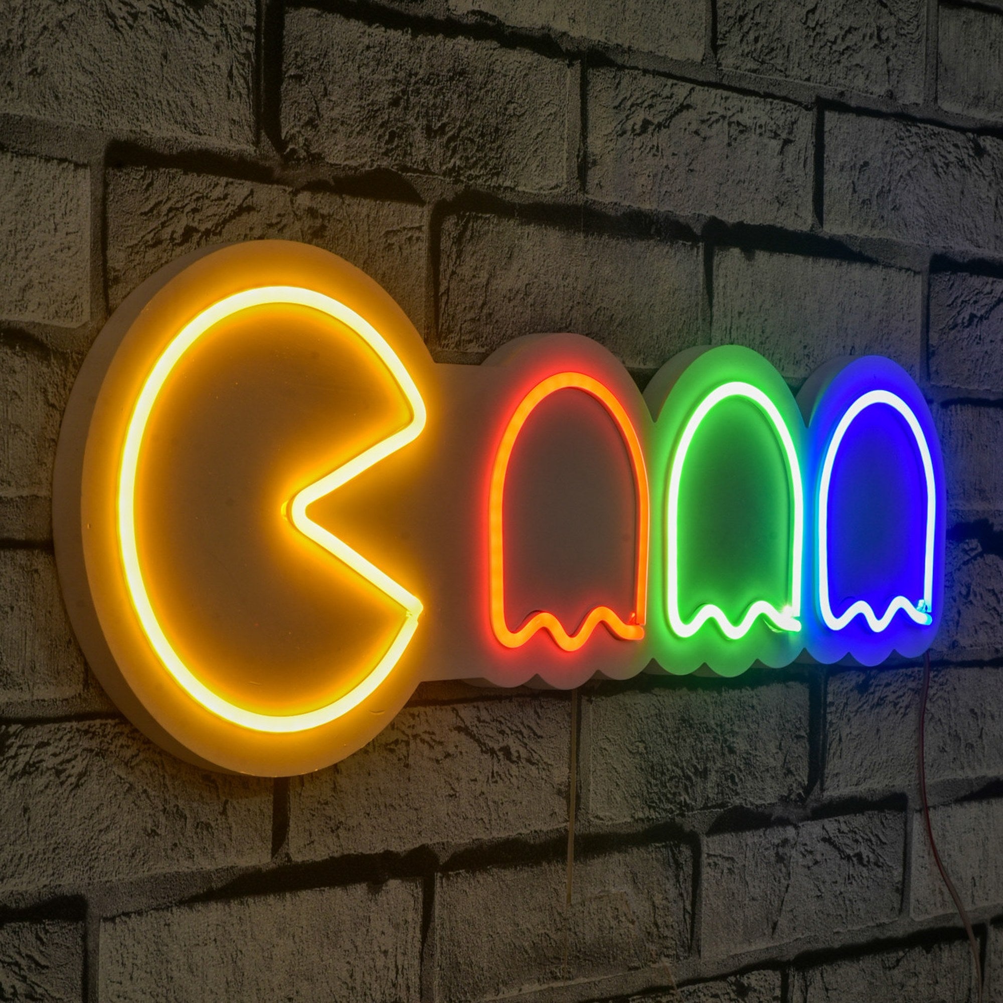 lastična zidna dekoracija s LED rasvjetom, Pacman - Multicolor | AG-vitahome.hr