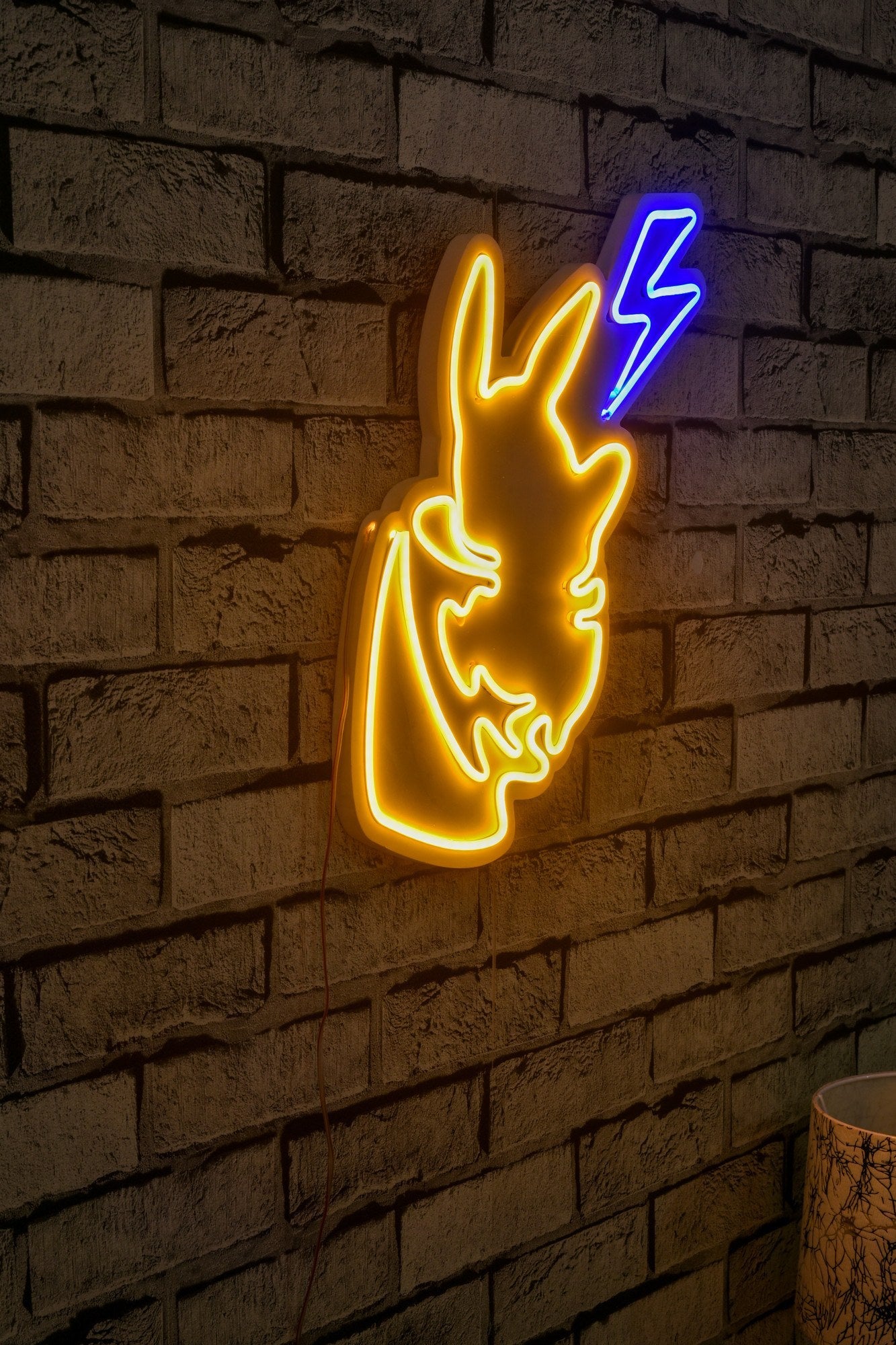 lastična zidna dekoracija s LED rasvjetom, Pikachu - Yellow Blue | AG-vitahome.hr