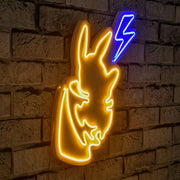lastična zidna dekoracija s LED rasvjetom, Pikachu - Yellow Blue | AG-vitahome.hr