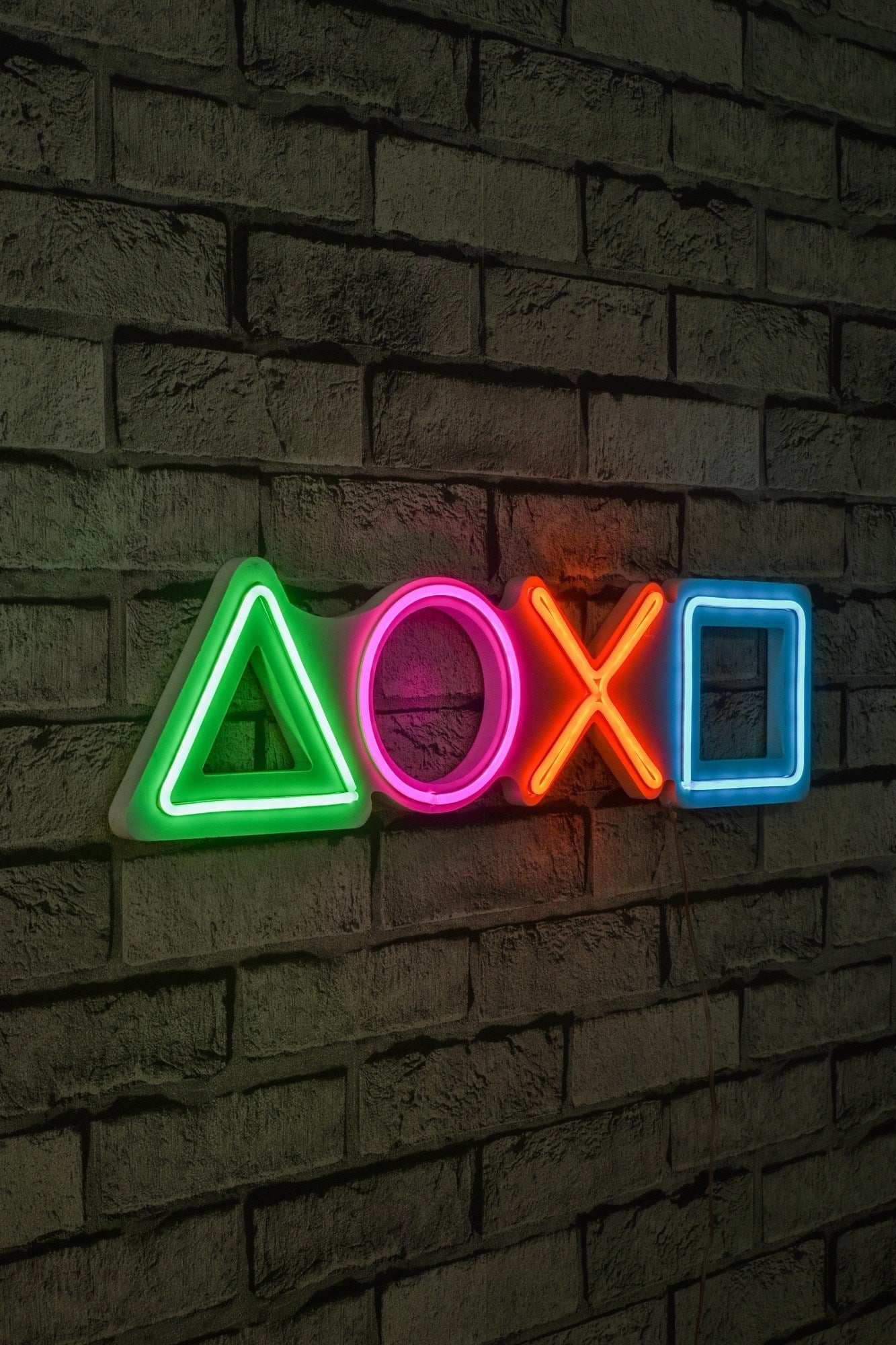 lastična zidna dekoracija s LED rasvjetom, Play Station - Multicolor | AG-vitahome.hr