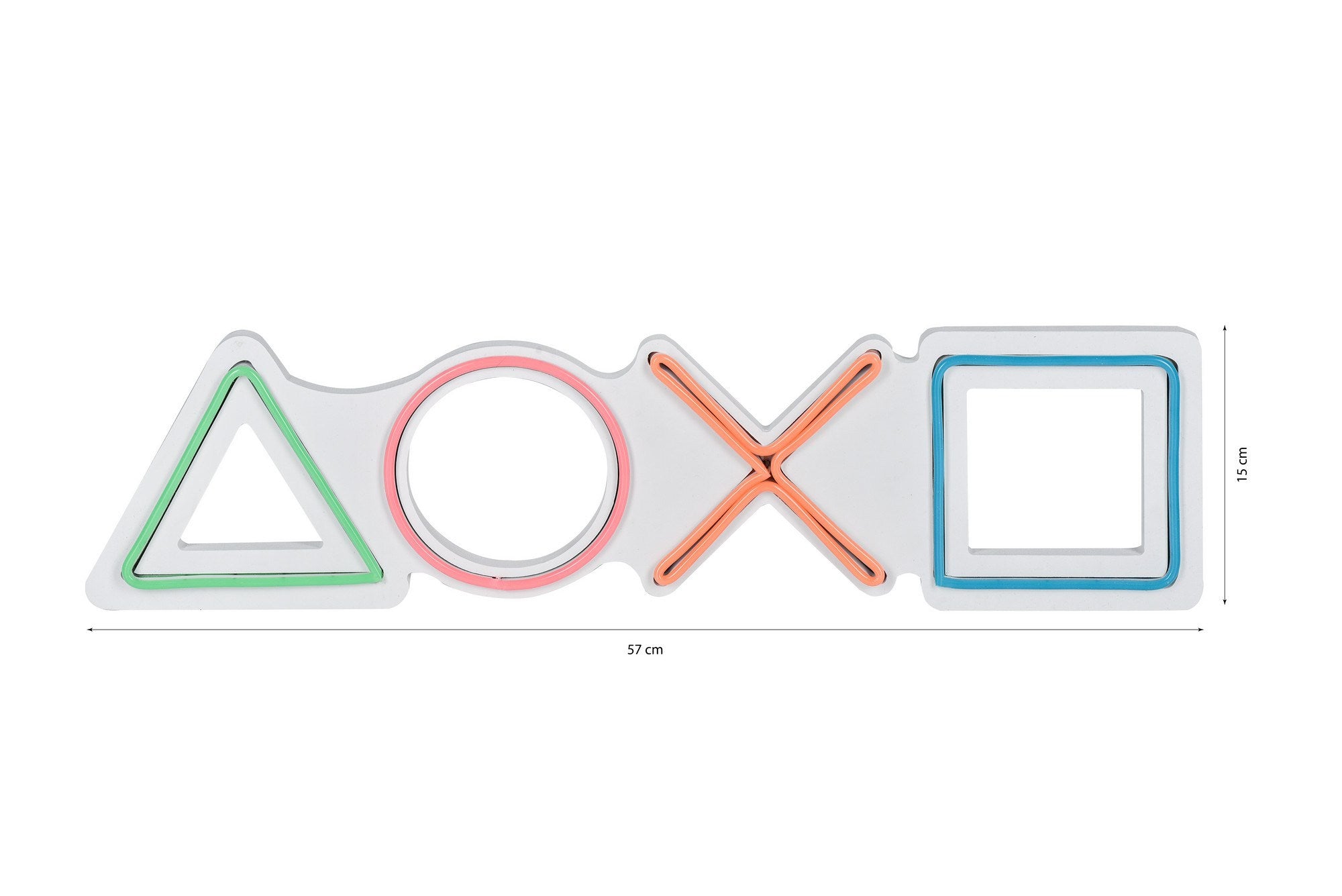 lastična zidna dekoracija s LED rasvjetom, Play Station - Multicolor | AG-vitahome.hr