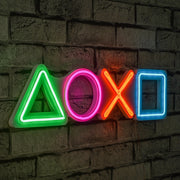 lastična zidna dekoracija s LED rasvjetom, Play Station - Multicolor | AG-vitahome.hr