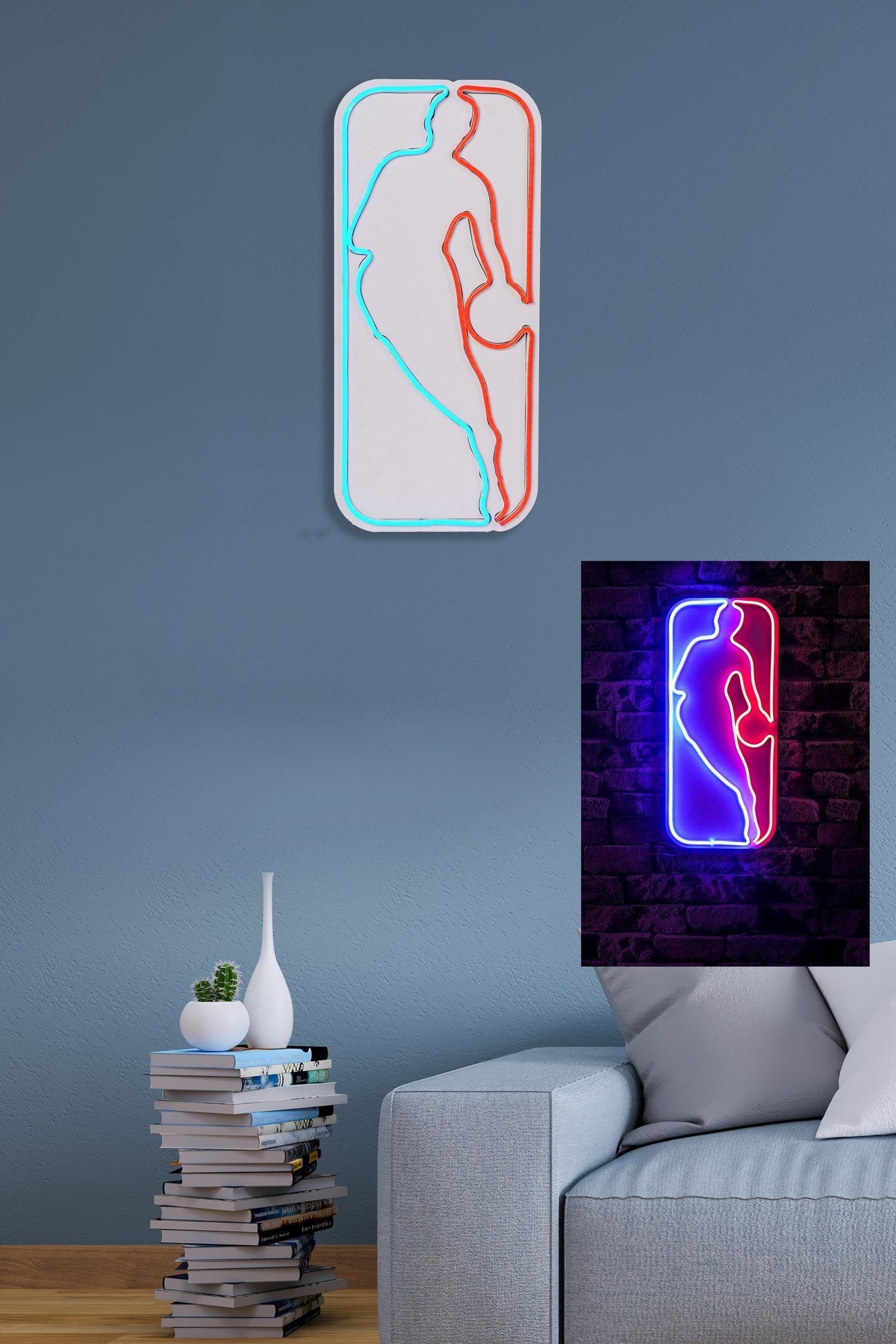 lastična zidna dekoracija s LED rasvjetom, The Logo Jerry West - Multicolor | AG-vitahome.hr
