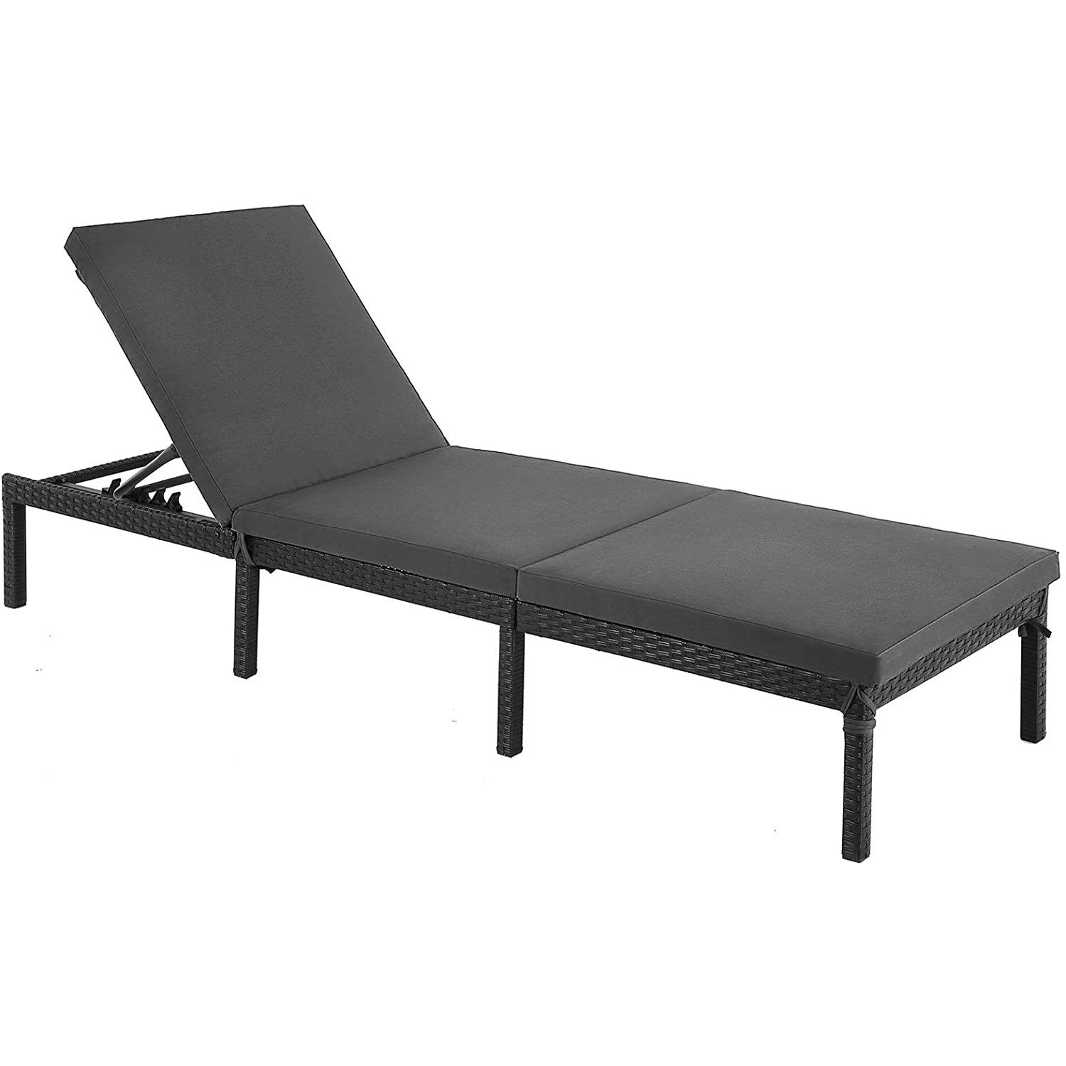 Ležaljka s madracem debljine 5 cm 59 x 198 x 28 cm | SONGMICS-vitahome.hr