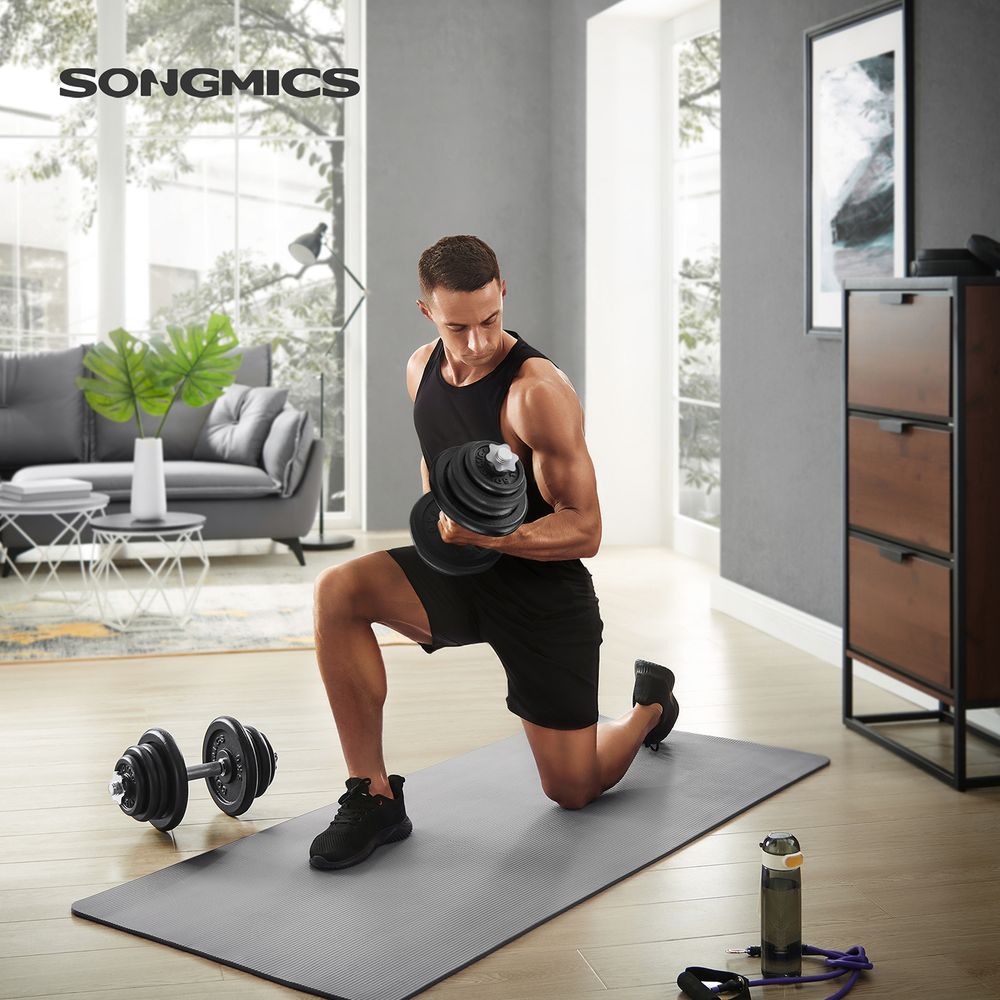 Lijevana željezna ručna utega, 25 kg, crna | SONGMICS-vitahome.hr