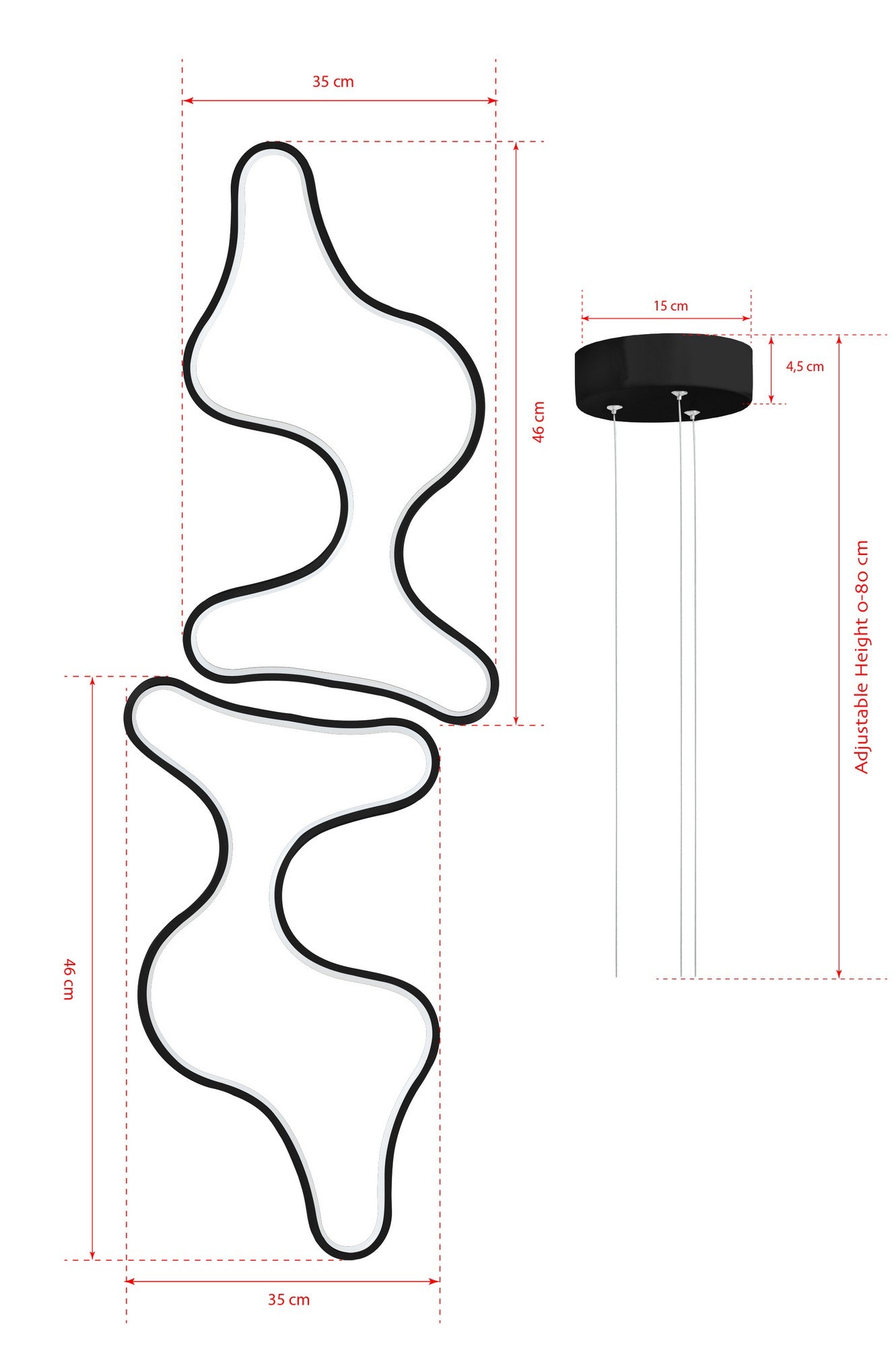 Luster Duple Artisan - Black Body, White Light | AG-vitahome.hr