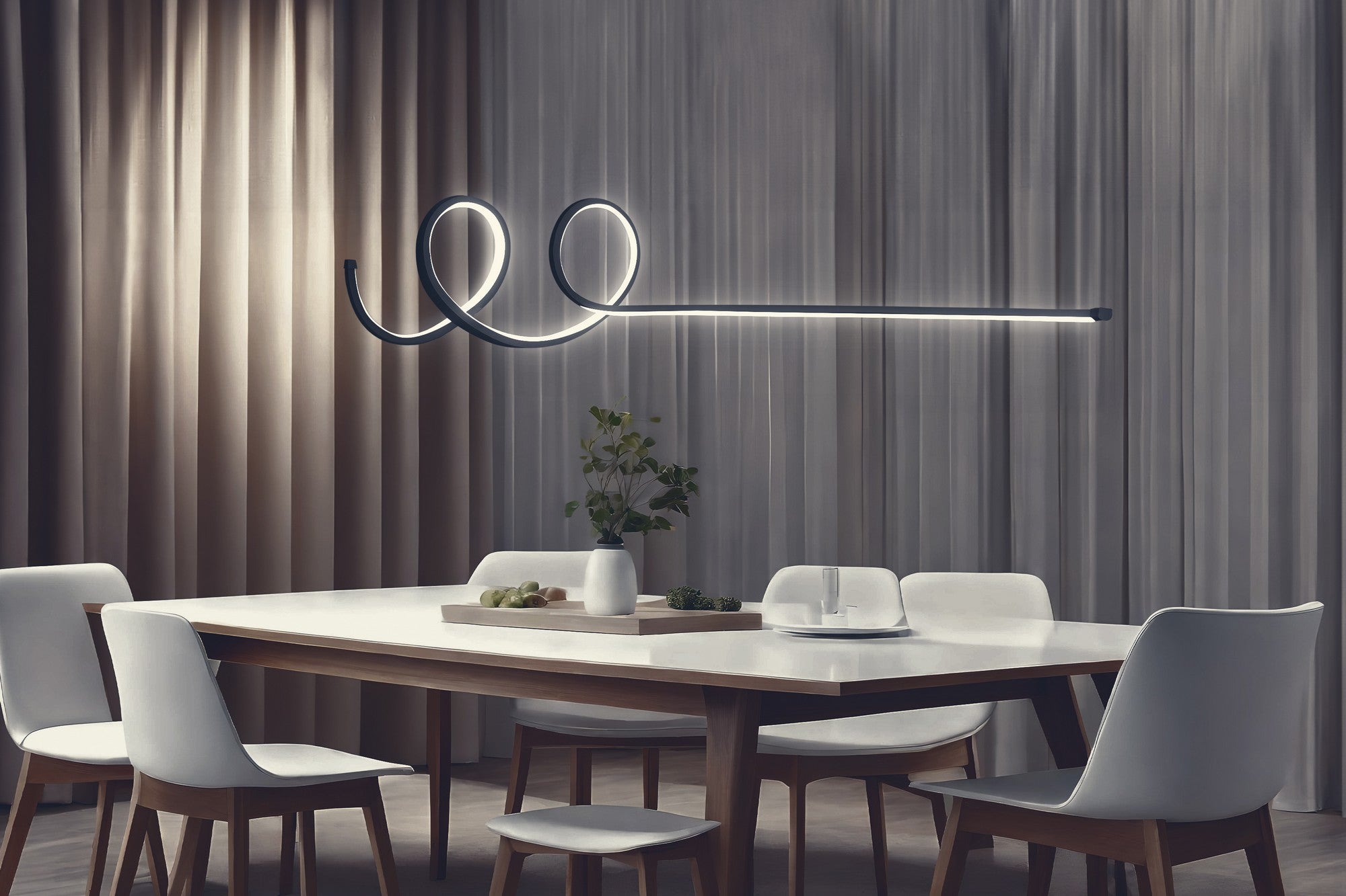 Luster Waterwave - Black Body, White Light | AG-vitahome.hr